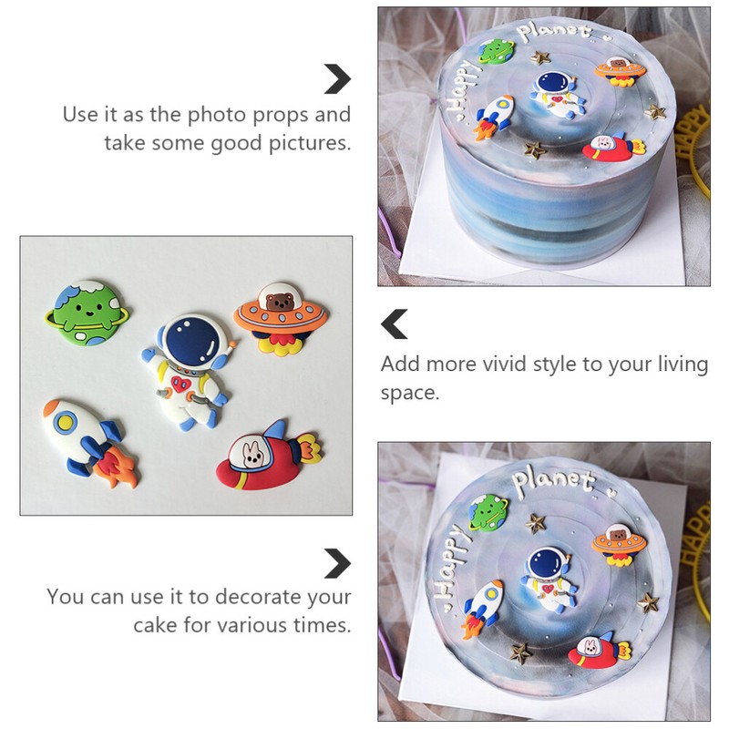 15Pc Cake Adornment Outer Space Cake Toppers Children Presents Decorations gallery