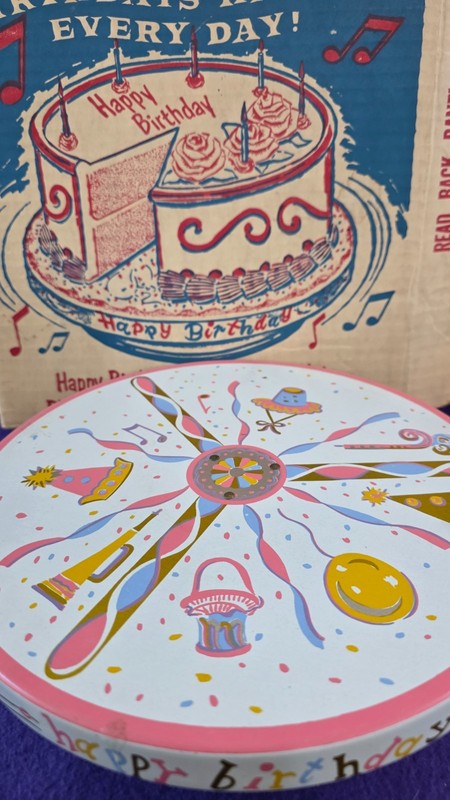 Happy Birthday Musical Cake Plate - Vintage - Fabcraft Frenchtown NJ - WORKS gallery