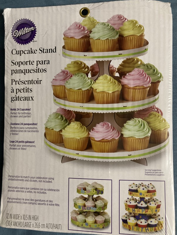 WILTON 3 TIER DESERT STAND DISPLAY DECORATE YOUR CUPCAKES YOUR WAY 24 CUPCAKES