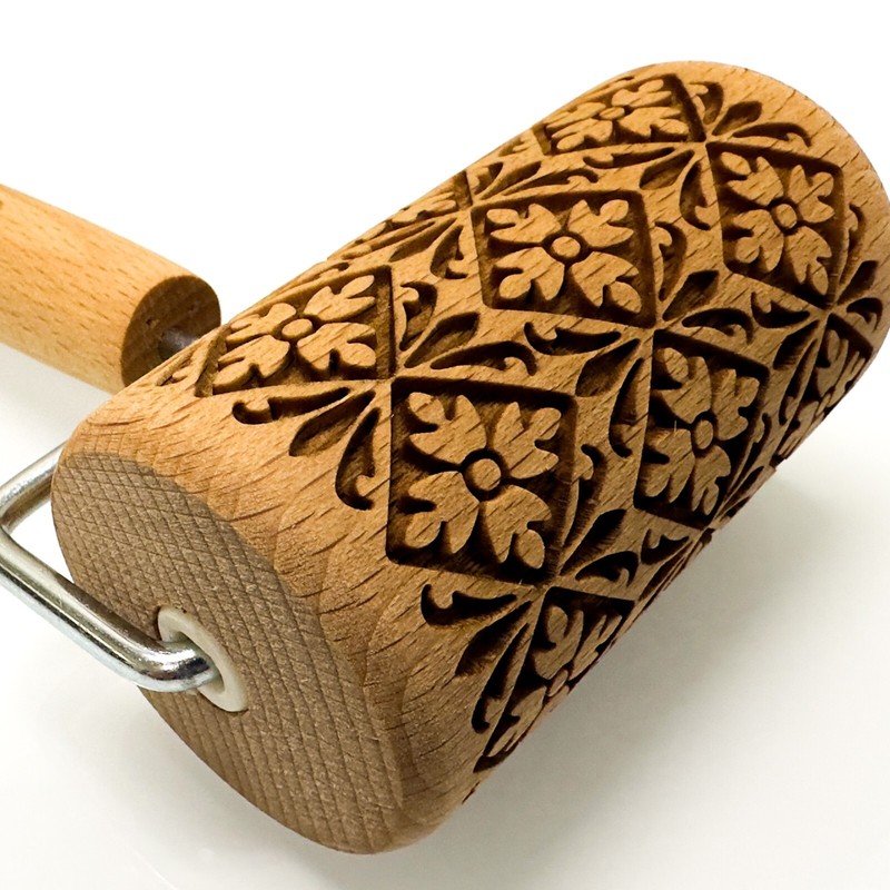 Stodola Engraved Mini Rolling Pin with ORNAMENTAL Pattern gallery