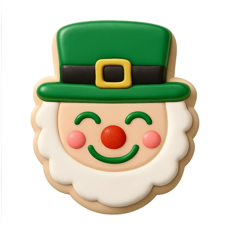 Smiling Leprechaun Face Cookie Cutter & Stamp - 3.2x4 Fun Kitchen Baking gallery