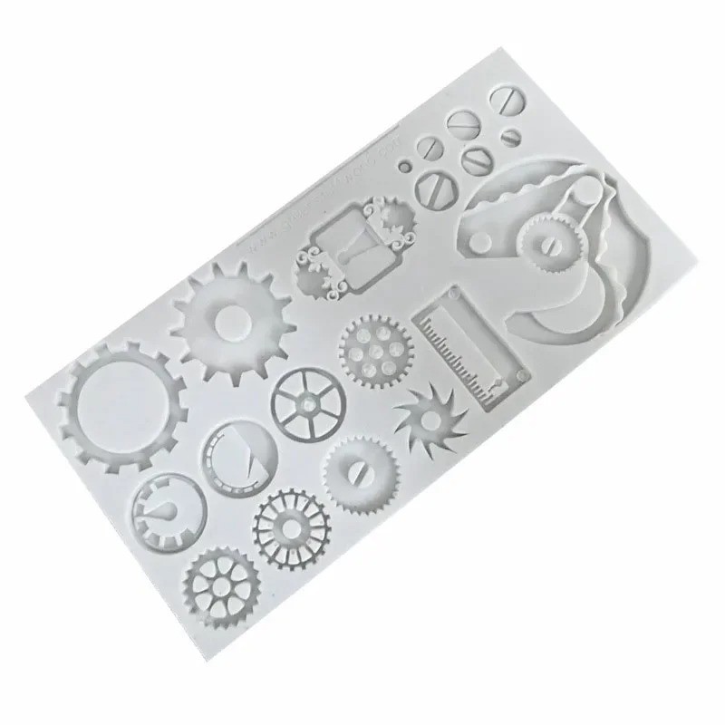 Gear Silicone Mold Fondant Cake Decorating Chocolate Candy Gum Paste Clay Mould