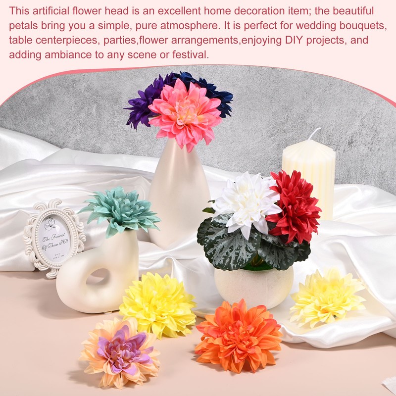 15 Artificial Flowers in, Fake Chrysanthemum Blue Fog for DIY gallery
