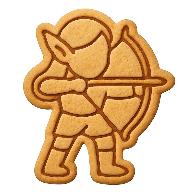 Elf Archer Cookie Cutter & Stamp, Fondant & Clay - 4x3.3 gallery