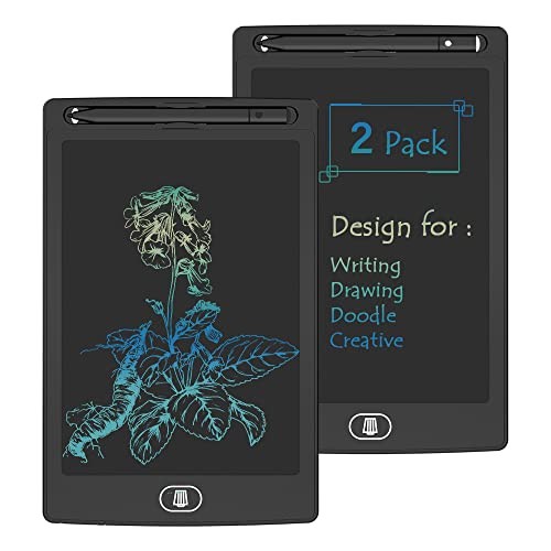 [2 Pack] 8.5 Inch Reusable Colorful LCD Writing Tablet Ewriter, Notepad Black gallery