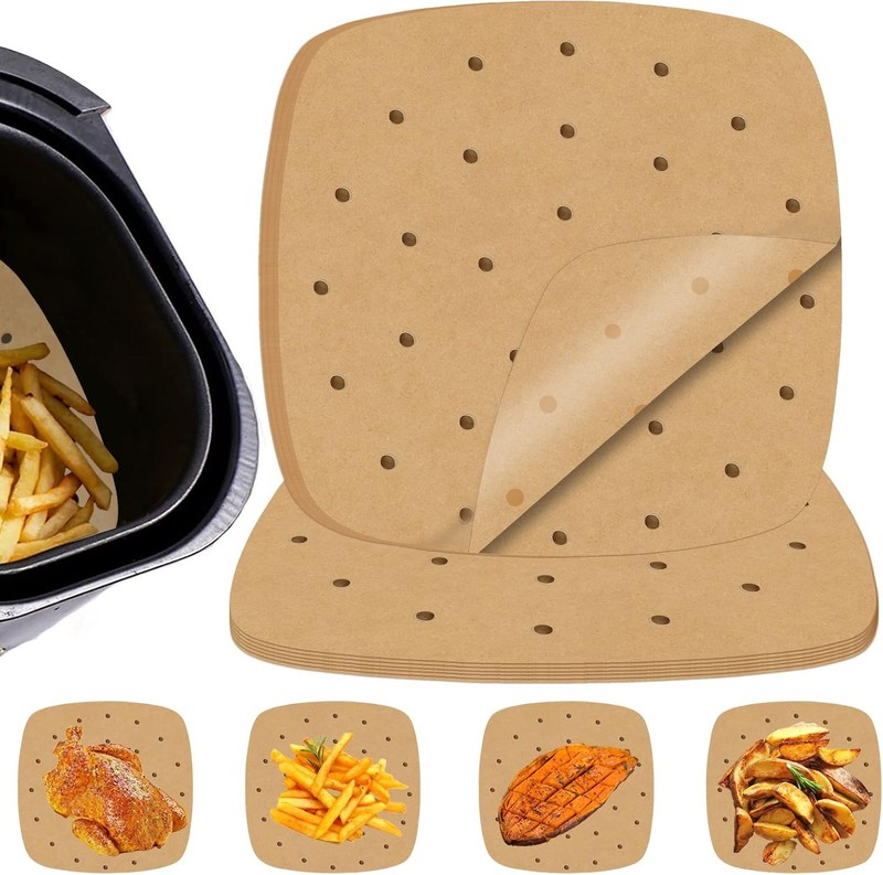 100 Pcs Air Fryer Liners Disposable Parchment Paper, 9 Inch