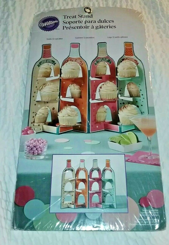 Wilton Treat Stand CUPCAKES ARE MY COCKTAILS PARTYTIME Holds 12 cupcakes OOP gallery