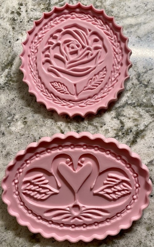 ROSE & SWANS Cookie Cutter Stamps-New