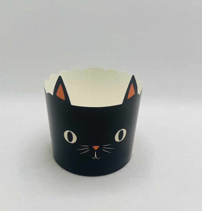 Black Halloween Cats & Stripes Design Cupcake Liner Baking Cups-36 Count gallery