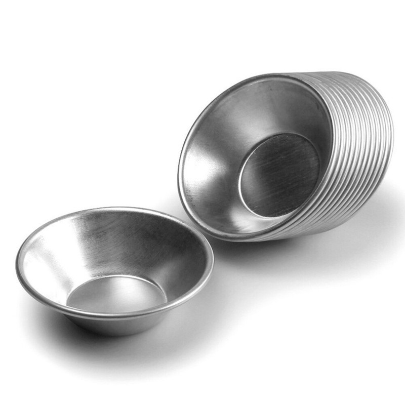 10PCS Pudding Tins Small Tart Pans for Kitchen Resuable Baking Tools Tart Dish gallery