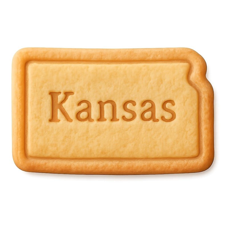 Floral Kansas Cookie Cutter & Stamp, Fondant & Clay – 4×3