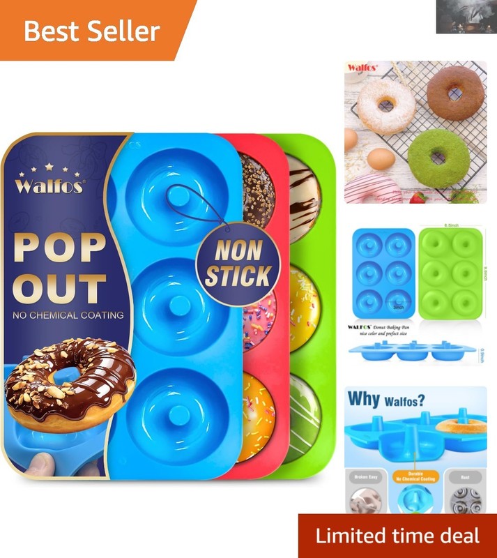Non-Stick & Durable Silicone Donut Molds – Ideal for Delicious Homemade Treats