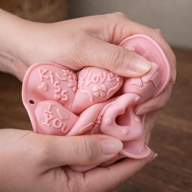 2Pack Heart Candy Chocolate Molds Valentine's Day Mold Heart Shaped Silicone Mol gallery