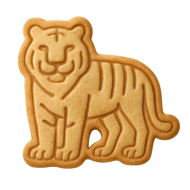 Majestic Tiger Cookie Cutter & Stamp, Fondant & Clay – 3.5×4
