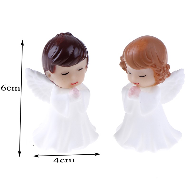 2Pcs Angels Figurines Miniature Well Sculpture Ornament Decoration For Cak.82 gallery