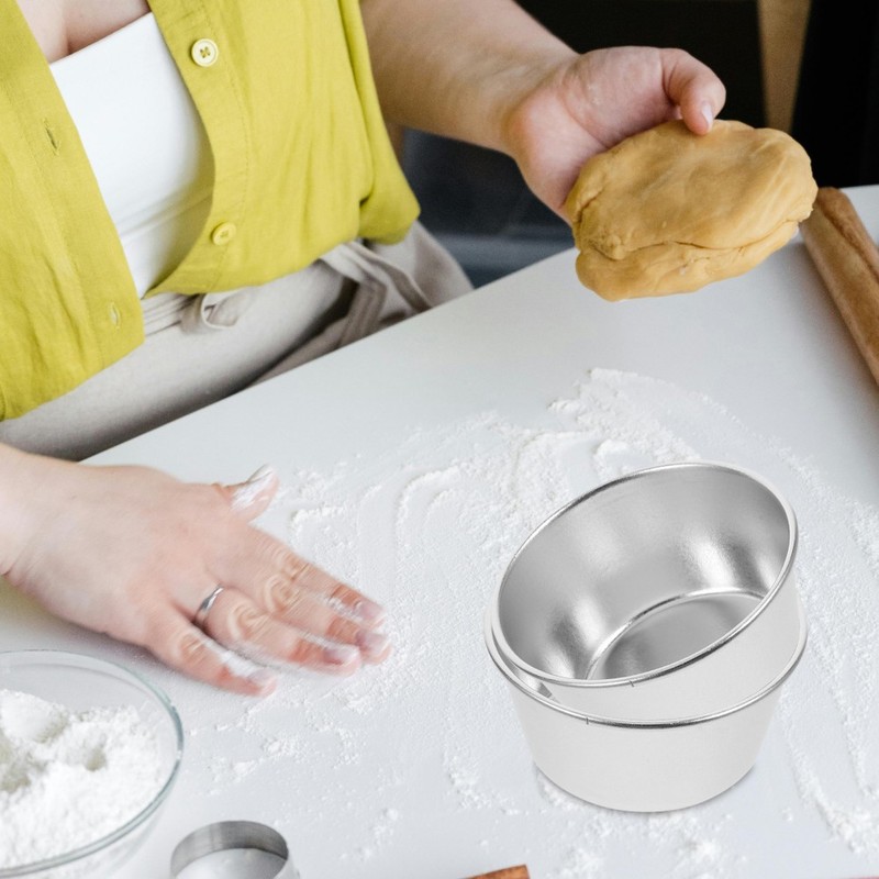 6 Pcs Mini Tart Pans Non-stick Coating Pudding Cup Moulds Pie Cups gallery