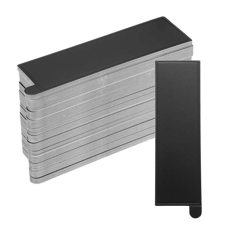 100pcs Mini Cake Boards, Mousse Cake Cardboards Rectangle for Cupcake(Black)