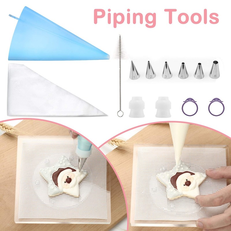 188pcs Cookie Decorating Supplies Kit(ALL-IN-ONE),with 12pcs holiday cookie cutt gallery