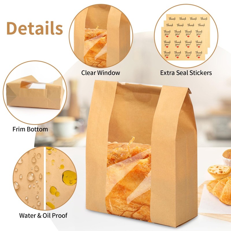 30 Pcs Bread Bags for Homemade Bread, 13.7 x 8.3 x 3.5 Inch Large Sourdough K... gallery
