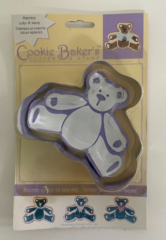 Cookie Bakers Cutter & Stamp TEDDY BEAR #CB1990-123