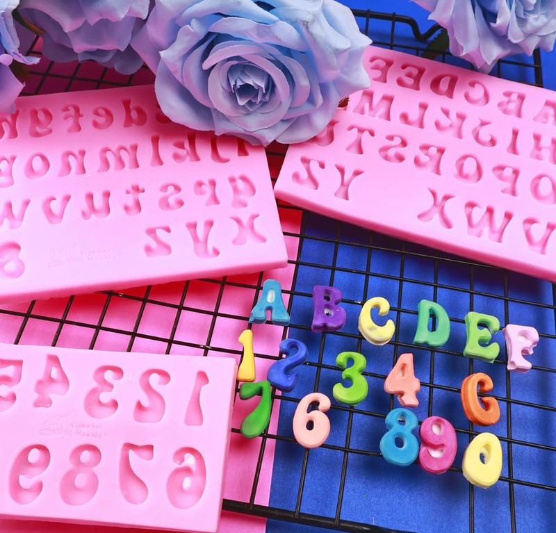 Letters Molds Numbers Molds Silicone Fondant Mold Chocolate Molds 0-9 Number gallery