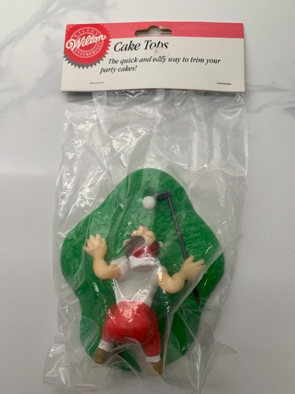 Vintage Wilton Desperate Golfer Cake Topper