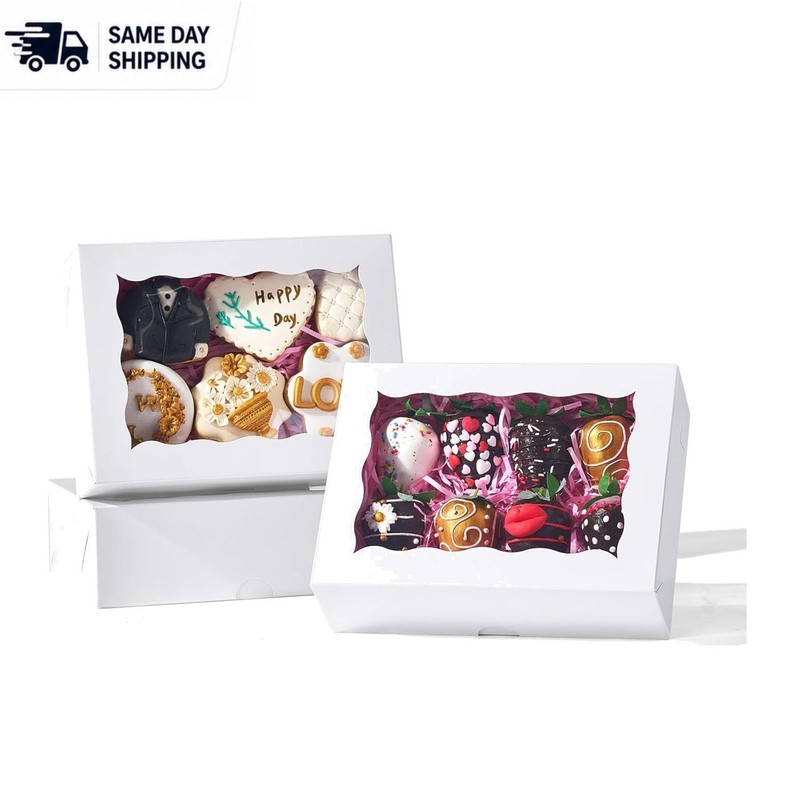Sturdy 50PCS Pastry Boxes – Eco-Friendly, Effortless Assembly for Fresh Treats