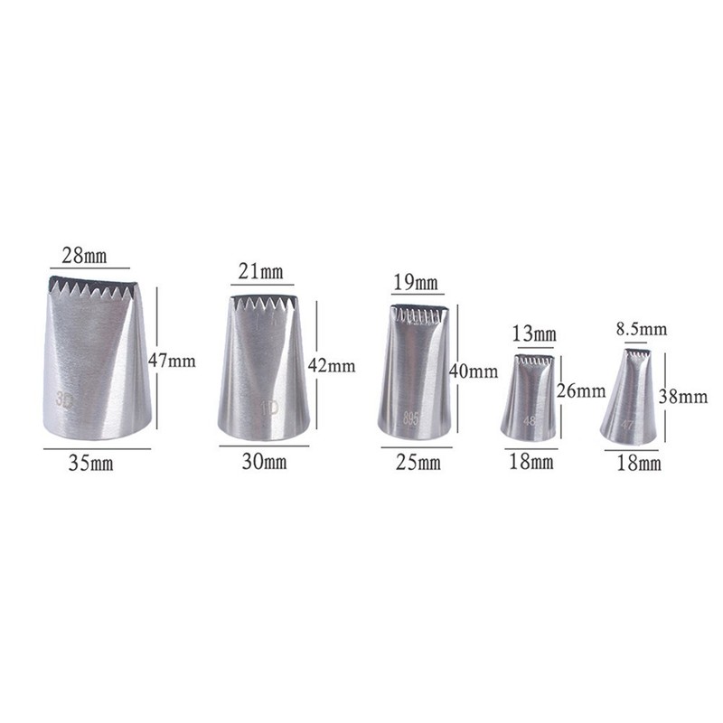 5 Pcs/Set Piping Nozzle Tip Frosting Nozzles Decorating Cupcake Tips gallery