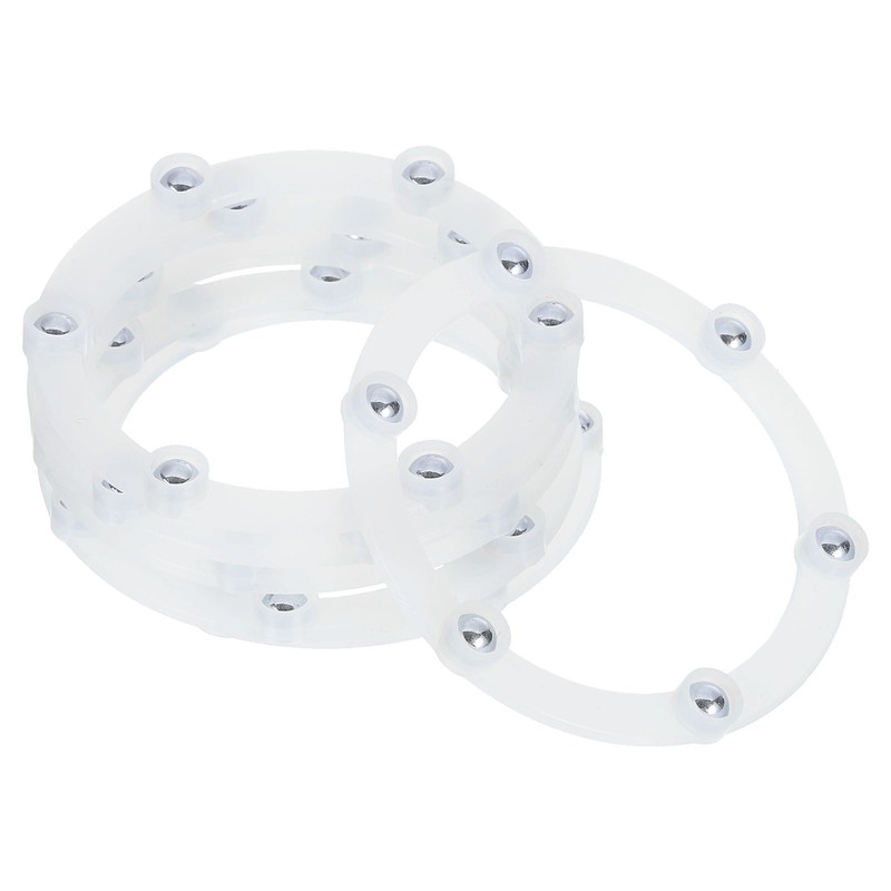 12Pcs 3 Inch Rotating Swivel Stand with Steel Ball Bearings, White, 6 Balls