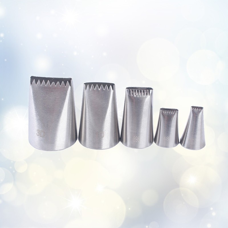 5 Pcs/Set Basket Weave Tip Large Piping Cookies Cupcake Decorating gallery