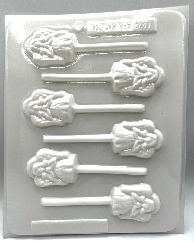CHRISTMAS LOLLIPOP MOLDS CK 3-Pack Angel Santa Snowman Tree Candy Cane gallery