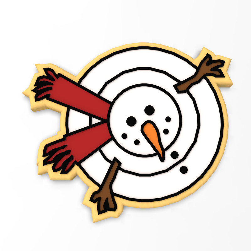 Melted Snowman Cookie Cutter & Stamp #1| Winter Snow Christmas Xmas Melting Melt gallery
