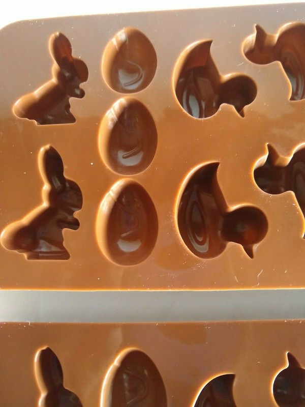 Easter Silicon Molds (2) Pack Egg Bunny Rabbit Duck 14-Hole Chocolate Soap Ice gallery