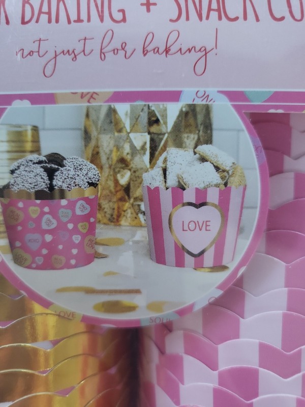 50 PcPaper Cupcake Liner Wrapper Muffin Baking, Snack Cups SIMPLY BAKED LOVE gallery