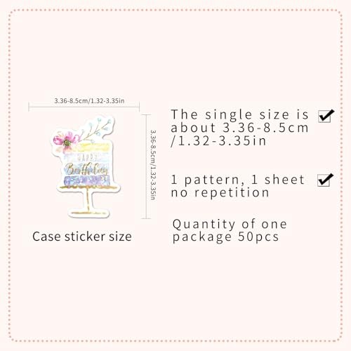 Stickers for Kids Teens Girls, 50Pcs Birthday Happy Party Happy Birthday gallery