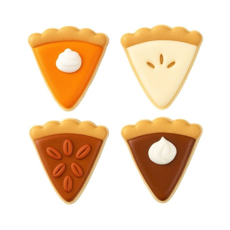 Mini Pie Slice / Candy Corn 1.75'' Cookie Cutter Metal Fall Halloween gallery