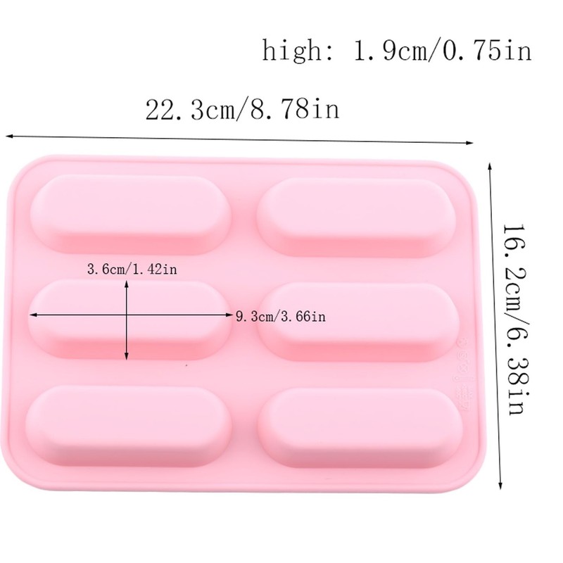 Silicone Chocolate Molds 6 Cavity Granola Bar Energy Bar Making Molds gallery