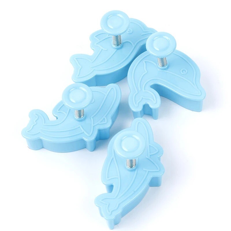 4 PC Dolphin Impression Cutter Plungers | Bakell® gallery