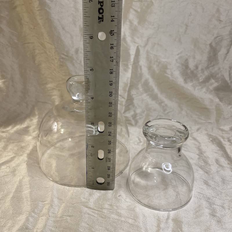 Pair Of Glass Domes/Cloches For Cake/ Dessert, Cheese, Decorative Display gallery