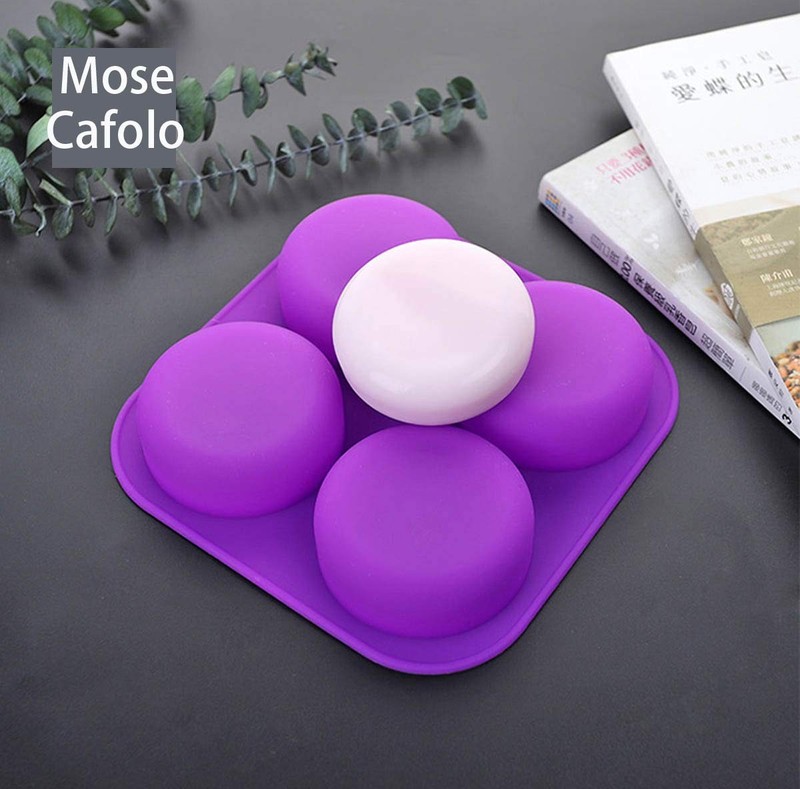 Mose Cafolo 2 Pcs Glossy Silicone Molds 4 Cavity Round 2pcs 4 gallery
