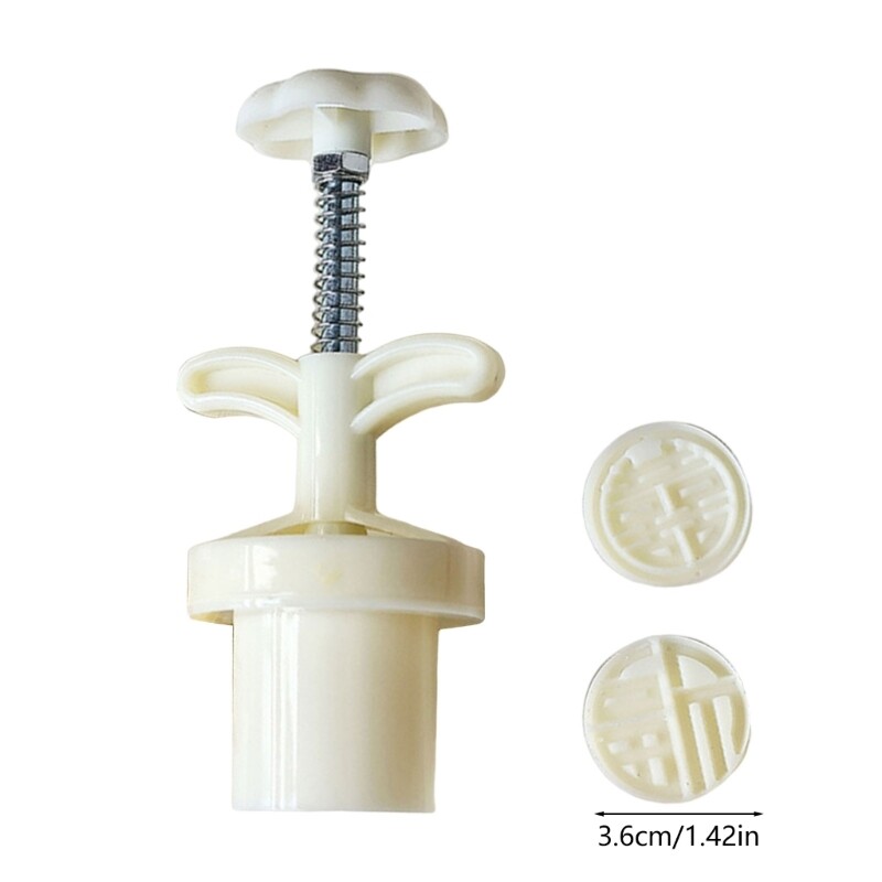 Cookie Stamps New Years Round Mooncake Molds Hand-Pressure Mooncake Maker gallery