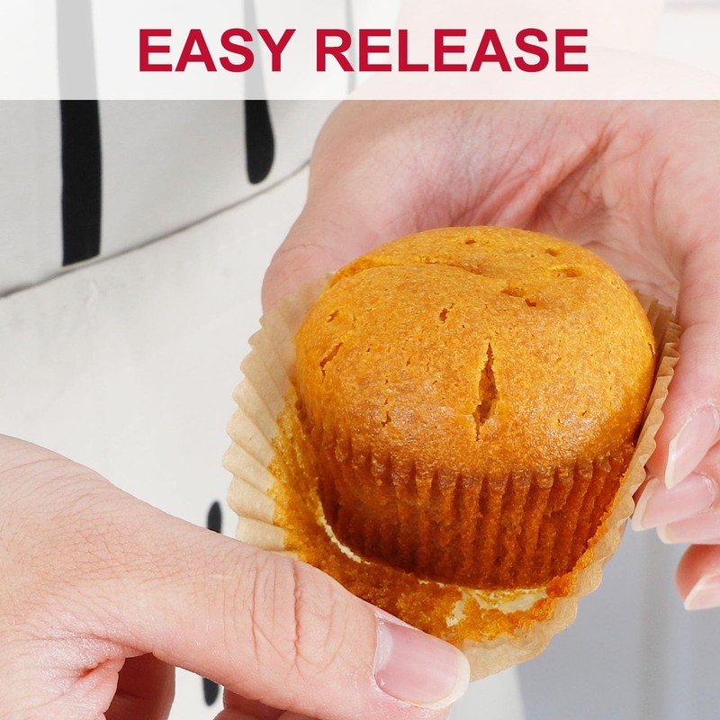 Caperci Standard Cupcake Muffin Liners for Baking 300 Pcs - Odorless Greasepr... gallery
