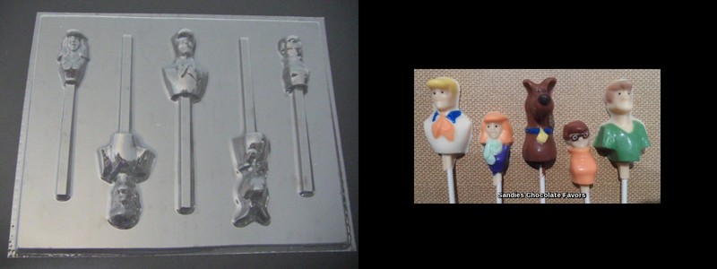 SCOOBY DOO Shaggy Fred Velma Daphne Chocolate Candy Soap Clay Lollipop Mold