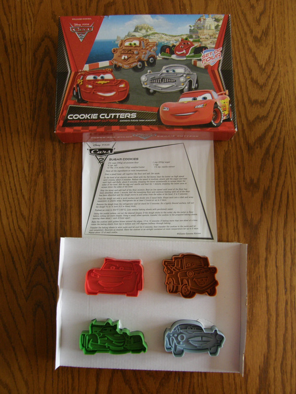 Set 4:Williams Sonoma Disney Pixar Cars 2 Spring Loaded Cookie Cutters,Truck-New