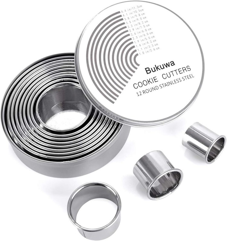 12-Piece Round Cookie Cutter Set - Dishwasher Safe Baking Essential gallery