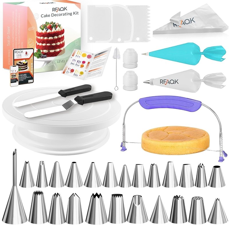 90PCs Cake Decorating Kit with Leveler, Baking Supplies Gift Includes Cake St... gallery