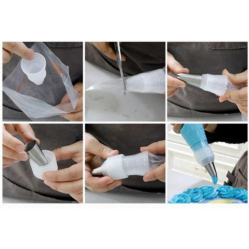 3xIcing Adaptor Coupler For Icing Piping Bag Tube Nozzles Cake Piping Connector gallery