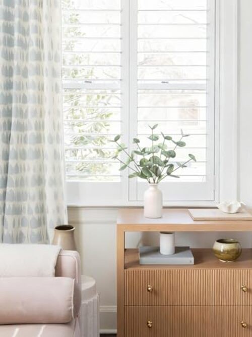 Artificial Eucalyptus Stems in Green Eucalyptus - White Round Ceramic Vase gallery