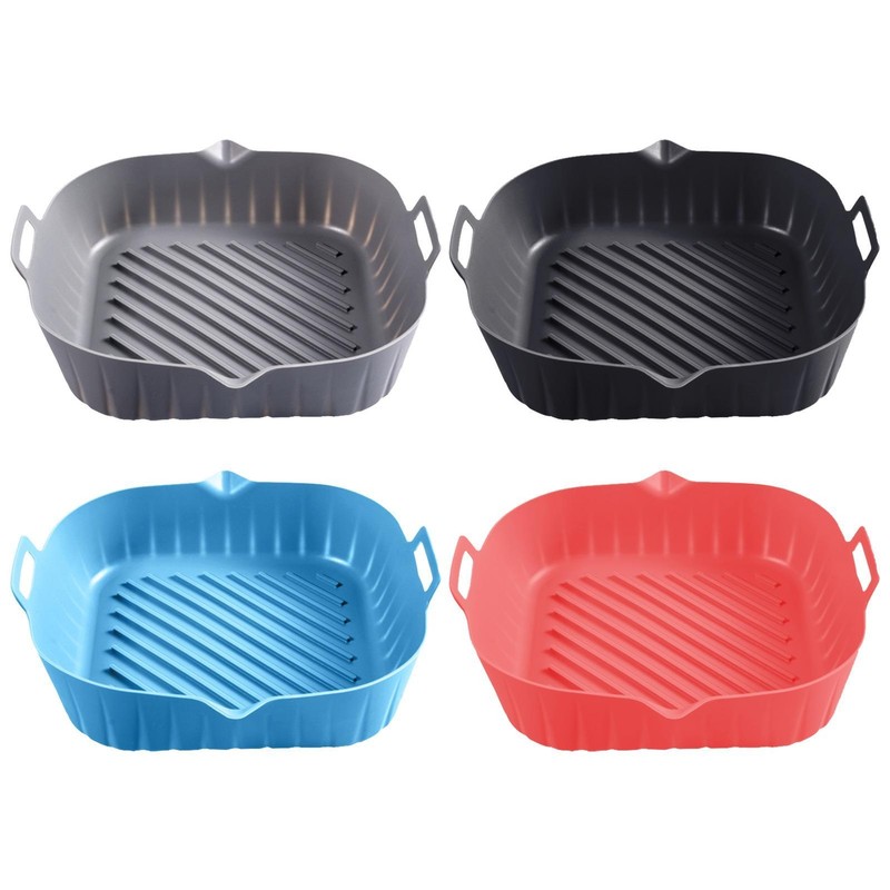 Air Fryer Silicone Pot Air Fryer Basket Linings Non-Stick Safe Oven Baking Tray