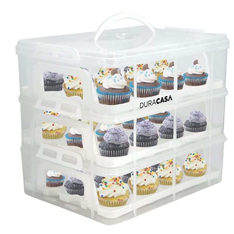 DuraCasa Cupcake Carrier, Cupcake Holder | Premium Upgraded Model Holds Cupca…